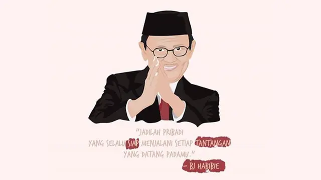 Warganet Berduka, Kenang BJ Habibie Lewat Karikatur Menyentuh