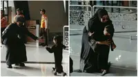 Momen Haru Ameena Berlari ke Pelukan Aurel Hermansyah dan Atta Halilintar yang Pulang Berhaji