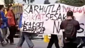 Demo Mahasiswa di Kalsel, Tuntut Kabut Asap Hilang Dalam 2 Minggu