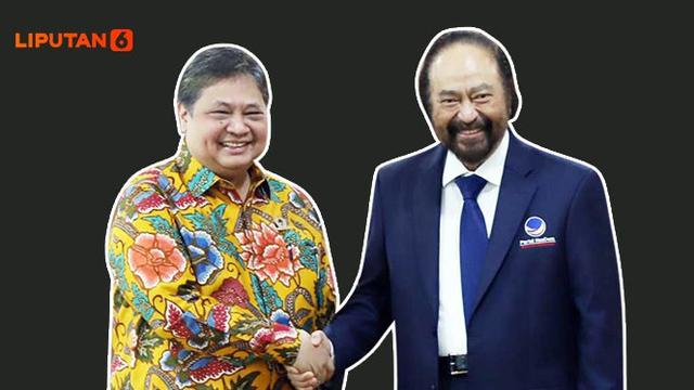 Banner Infografis Pertemuan Mengejutkan Surya Paloh dengan Airlangga Hartarto. (Liputan6.com/Trieyasni)