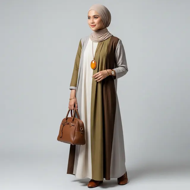 Tren Gamis Linen Muslimah 2026 Warna Earth Tone