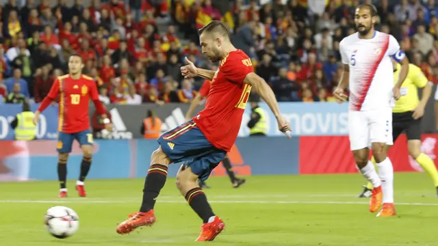 FOTO: Spanyol Pesta Gol ke Gawang Kosta Rika
