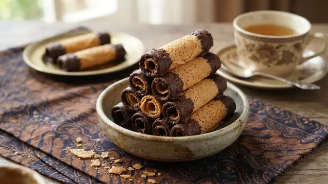 Resep Semprong Cokelat Crispy