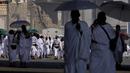 Tarwiyah merupakan salah satu sunnah sebelum puncak ibadah haji wukuf di Padang Arafah. (AP Photo/Rafiq Maqbool)