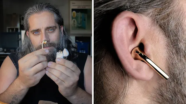 Pria Ini Ubah Airpods Jadi Airgolds, Airpods Berbahan Emas 18 Karat