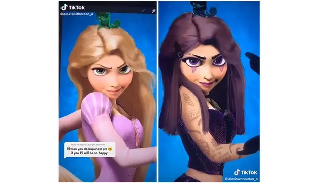 7 Ilustrasi Karakter Puteri Disney saat Tampil Edgy, Beda Banget