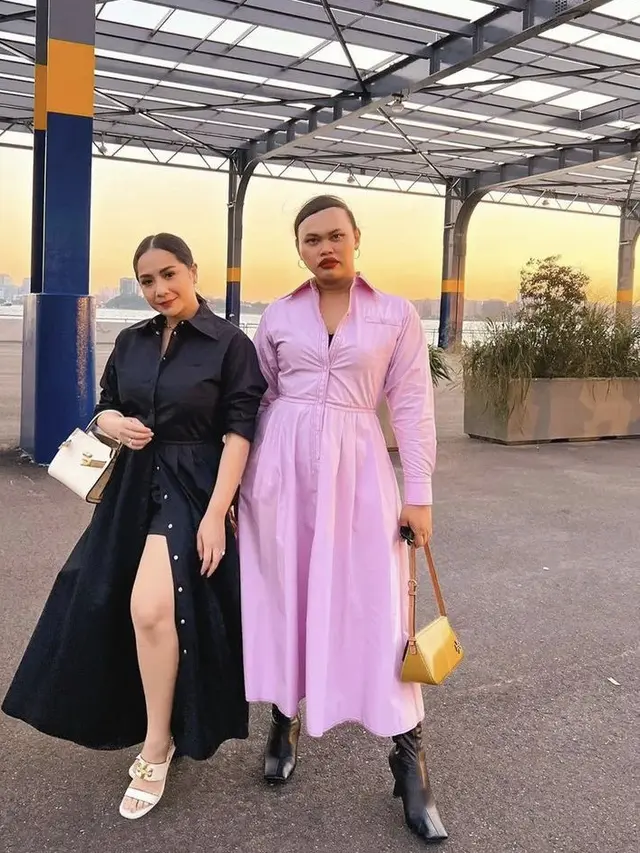 Nagita Slavina Hadir di New York Fashion Week Tory Burch, credit: @raffinagita1717