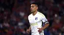 Pemain Millonarios, Radamel Falcao saat melakoni laga debutnya pada laga lanjutan Liga Kolombia melawan Medellin di Atanasio Girardot Stadium, Medellin, Kolombia 18 Juli 2024. (AFP/Jaime Saldarriaga)