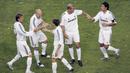 Kehadiran Beckham saat itu merupakan proyek Los Galaticos. Sebelum Beckham datang, Madrid sudah dihuni pemain-pemain top dunia seperti Luis Figo, Zinedine Zidane, Ronaldo, Raul Gonzalez. (AFP/Stephen Dunn)