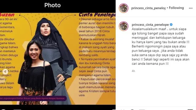 Cinta Penelope (Foto: Instagram/@princess_cinta_penelope)