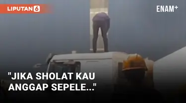 Pria Ini Tuai Pujian Karena Sholat di Atas Truk