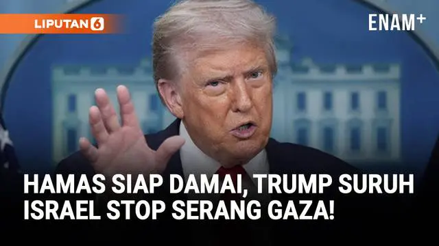 Presiden AS Donald Trump meminta Israel segera menghentikan serangan di Gaza setelah Hamas menyatakan siap menerima sebagian dari rencana perdamaian yang ia ajukan.