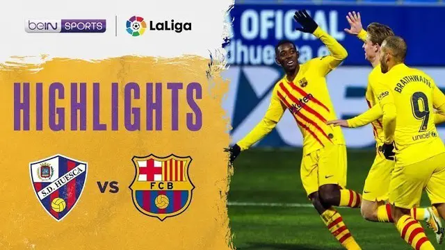 Berita Video, Barcelona menang tipis 1-0 melawan Huesca