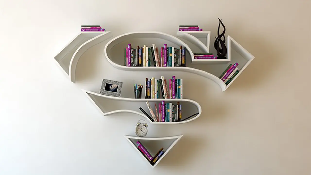 Rak Buku Unik Bertema Pahlawan Super Perindah Ruangan Anda