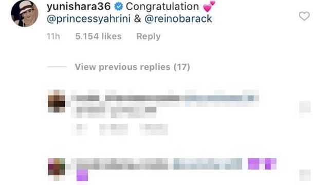 Ucapan selamat untuk Syahrini (foto: instagram @princessyahrini)