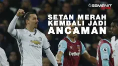 MU sukses mencetak enam kemenangan beruntun usai mengalahkan West Ham 2-0, Senin (2/1/2017)