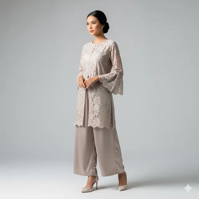 Model Kebaya Lengan Lonceng Brokat Elegan Terbaru. Gemini