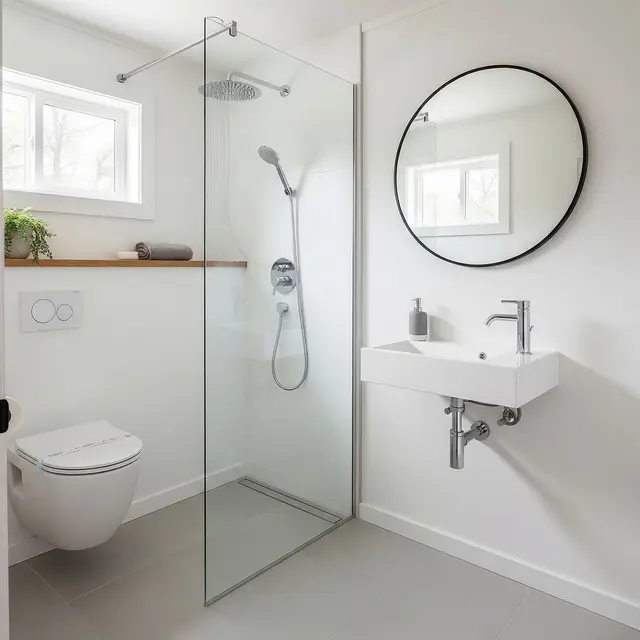 Desain Kamar Mandi Kecil tapi Fungsional untuk Rumah Mini (Image by Gemini AI)