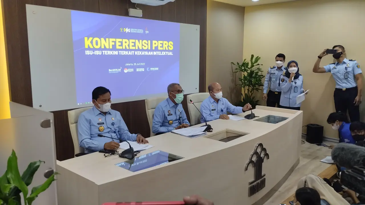 Konferensi Pers Dirjen Kekayaan Intelektual Kemenkum Ham