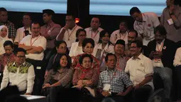Berbeda dengan tim sukses Jokowi yang terlihat santai dan penuh senyuman (Liputan6.com/Herman Zakharia)