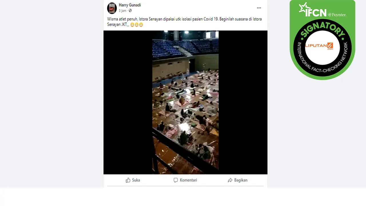 Hoaks pasien covid-19 dirawat di Istora Senayan