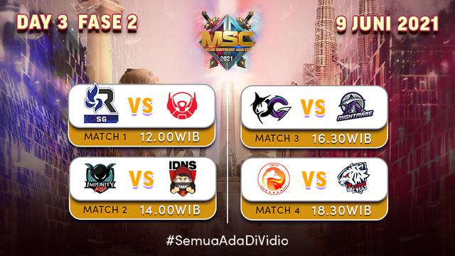 Sudah Dimulai Live Streaming Msc 2021 Hari Ketiga Di Vidio Rabu 9 Juni 2021 E Sports Bola 