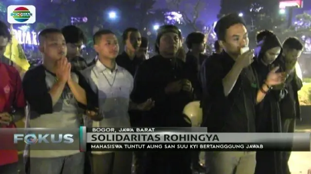 Mahasiswa di Bogor dan Makassar gelar salat gaib sebagai bentuk peduli krisis di Rohingya.