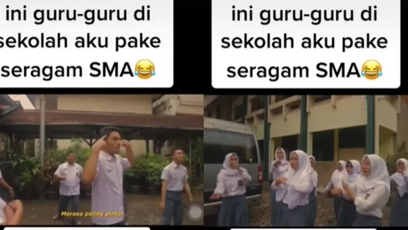 Bikin Konten Video, Aksi Para Guru Pakai Seragam SMA di Sekolah Ini Tuai Pujian