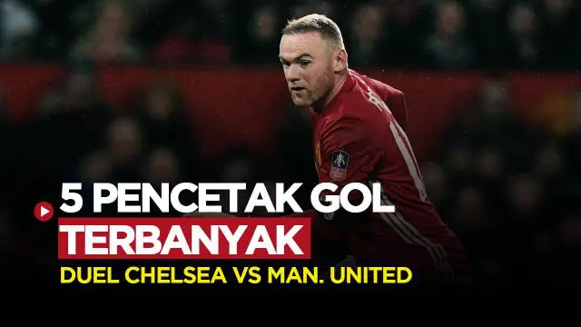 MOTION GRAFIS: 5 Pencetak Gol Terbanyak Duel Antara Chelsea Vs Manchester United