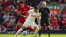 Liverpool sukses membekuk Tottenham Hotspur dengan skor 4-2. (AP Photo/Jon Super)