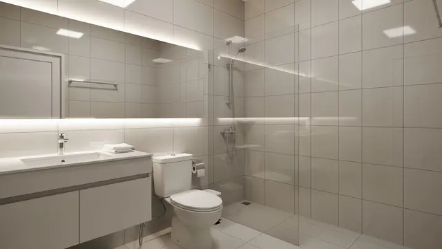 Desain Kamar Mandi Kecil Tanpa Jendela yang Tetap Terang