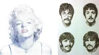 Gambar Figur-figur Ternama ini Terbuat dari Paku