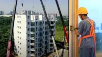 Perusahaan di China mampu membangun apartemen 10 lantai hanya dalam waktu kurang dari 29 jam (dok.YouTube/ BROAD Group)