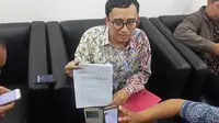 Wadah pegawai KPK mengajukan uji materi Ayat 3 Pasal 79 Undang-Undang Nomor 17 tahun 2014 tentang MD3. (Liputan6.com/Putu Merta Surya Putra)