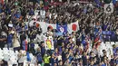 Pertandingan Indonesia vs Jepang jadi perhatian para suporter timnas kedua negara. (Liputan6.com/Angga Yuniar)