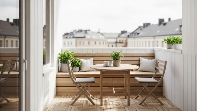 Teras Mini Modern untuk Santai di Hunian Perkotaan (Image by Gemini AI)