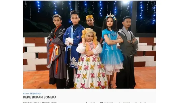 Sempat Trending Nomor Satu, Ini 5 Fakta Lagu 'Keke Bukan Boneka' Kini Hilang dari YouTube