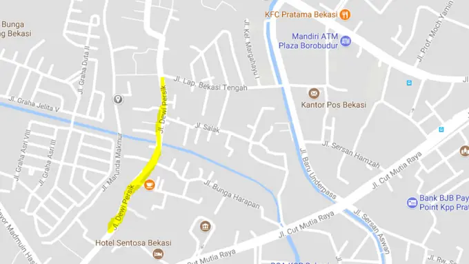 Jalan Dewi Sartika Berubah Nama Jadi Jalan Dewi Persik di Gmaps