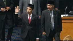 Sembilan fraksi di DPRD DKI Jakarta menerima dan menyetujui pengunduran diri dari jabatan Gubernur DKI oleh Jokowi, Jakarta, Senin, (6/10/2014) (Liputan6.com/Herman Zakharia)