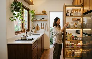 7 Ide Pantry Geser untuk Dapur Sempit, Hemat Ruang dan Tetap Estetik