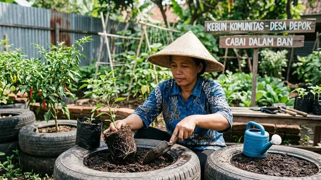 Cara Menanam Cabai di Ban Bekas agar Cepat Panen