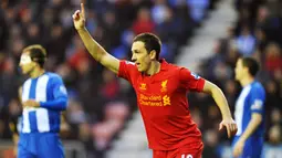 Stewart Downing - Pemain yang diboyong Liverpool dari Aston Villa dengan harga 22,8 juta euro tidak bertahan lama di Anfield. Kesulitan mengeluarkan penampilan terbaiknya, akhirnya ia meninggalkan The Reds pada 2013 dan bergabung West Ham. (AFP/Paul Ellis)