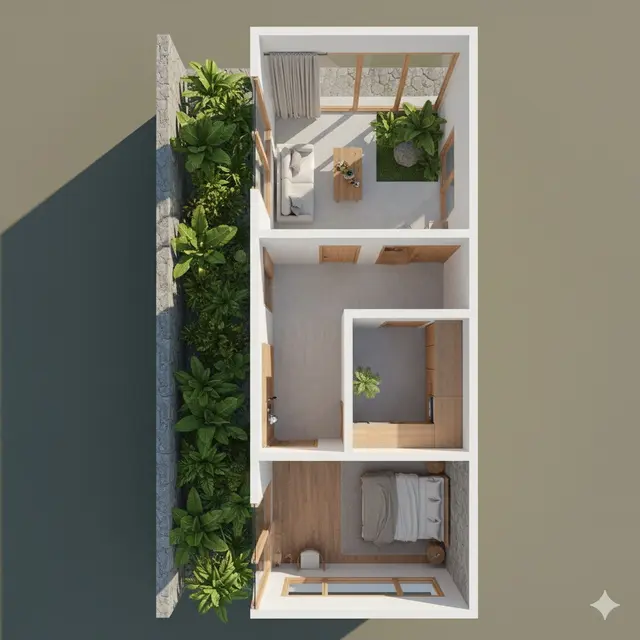 Desain Rumah Minimalis di Lahan 5x10 Meter