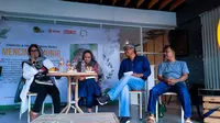 Dari kiri, Suciwati, Indria Fernida, Iqbal Farabi, Azhari Aiyub (Liputan6.com/Rino Abonita)