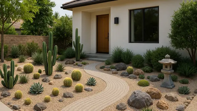 Desain Taman Minimalis Depan Rumah/Ilustrasi gambar AI