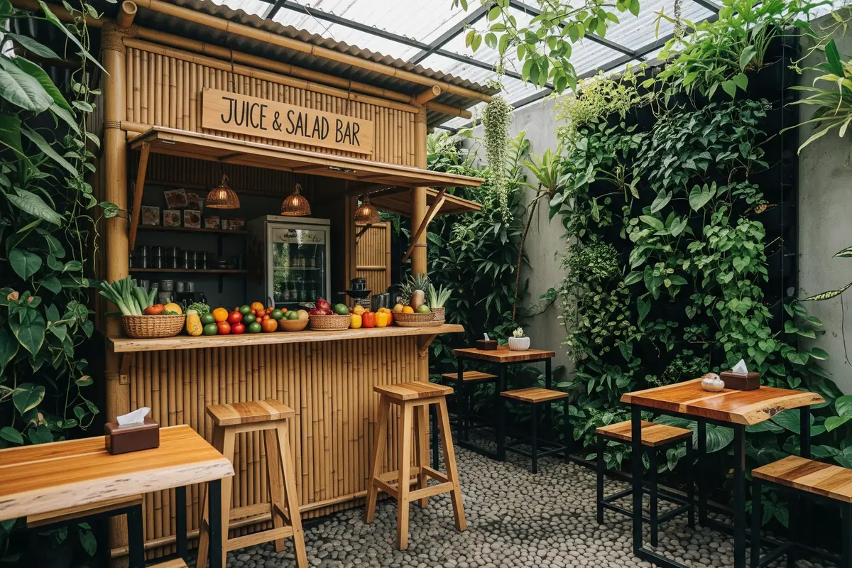 Desain Warung Jus Buah Kecil di Rumah dengan Konsep Modern