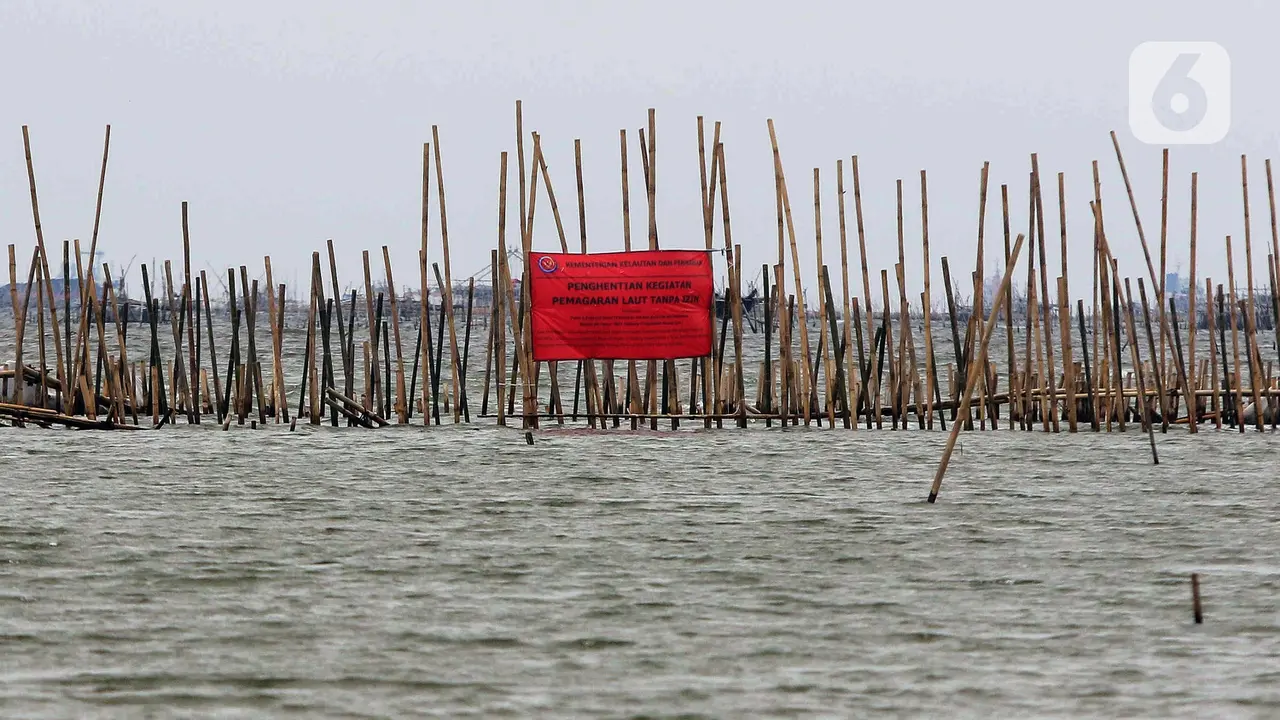 Awalnya Sah, Ini Penampakan Pagar Laut Bekasi yang Kini Disegel Dirjen PSDKP KKP