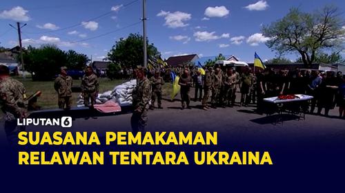 VIDEO: Isak Tangis di Pemakaman Warga Sipil yang jadi Relawan Tentara Ukraina