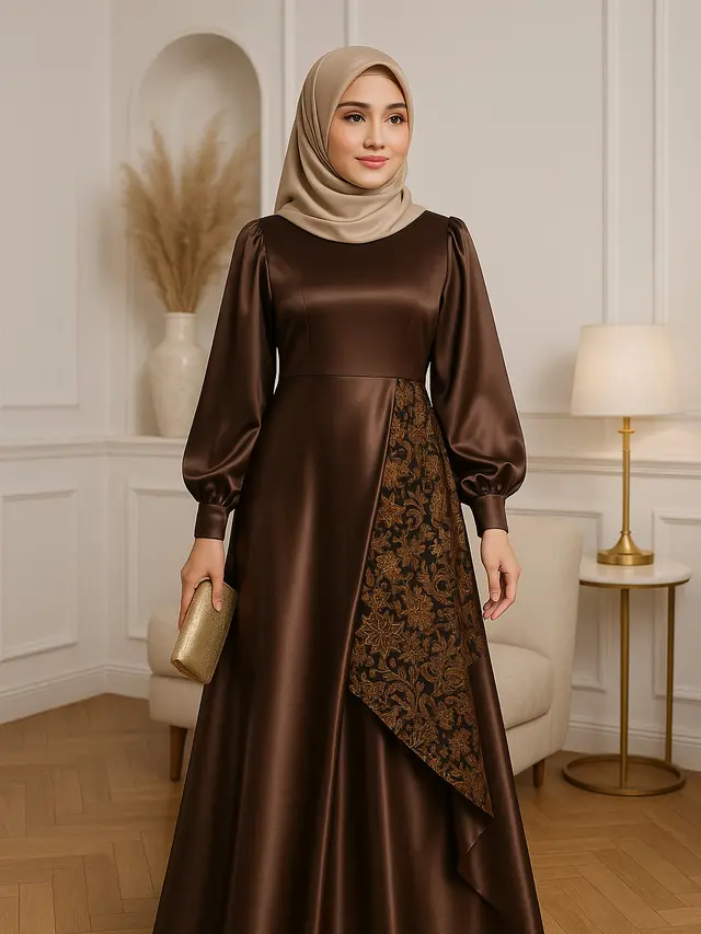 18 Model Gamis Batik Pesta Terbaru 2025, Tetap Syar’i tapi Tampil Glamor