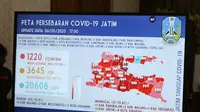 Peta persebaran Corona COVID-19 di Jawa Timur pada Rabu, 6 Mei 2020. (Foto: Liputan6.com/Dian Kurniawan)